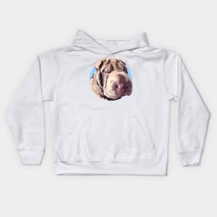 Sweet Shar Pei Gemma Stylized Art Portrait Kids Hoodie